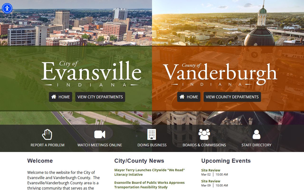 Evansville government website for traffic ticket records