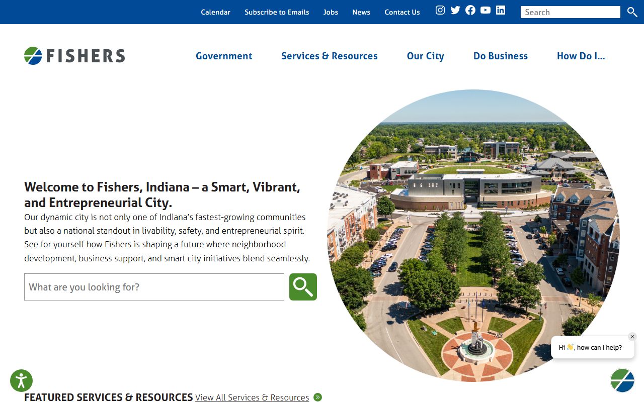 Fishers Indiana city website for traffic ticket records