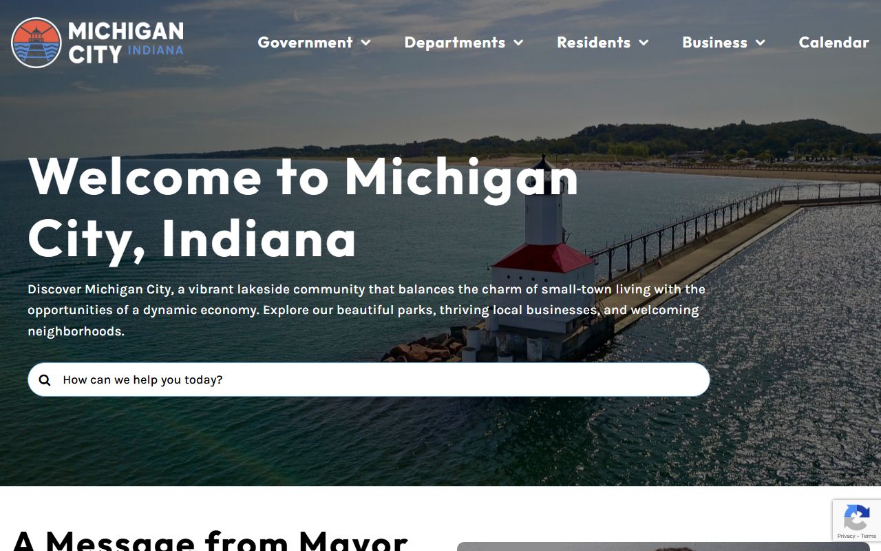 Michigan City Indiana official website with city services and links to traffic ticket resources