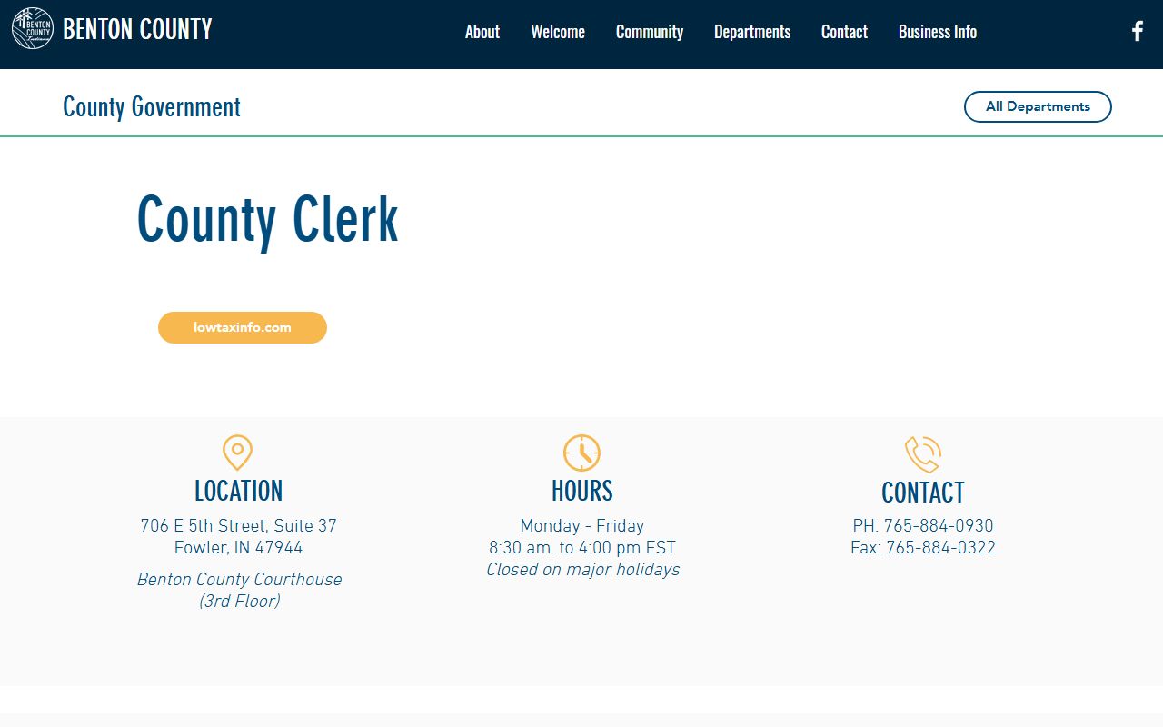 Benton County Clerk of Courts page for traffic ticket records