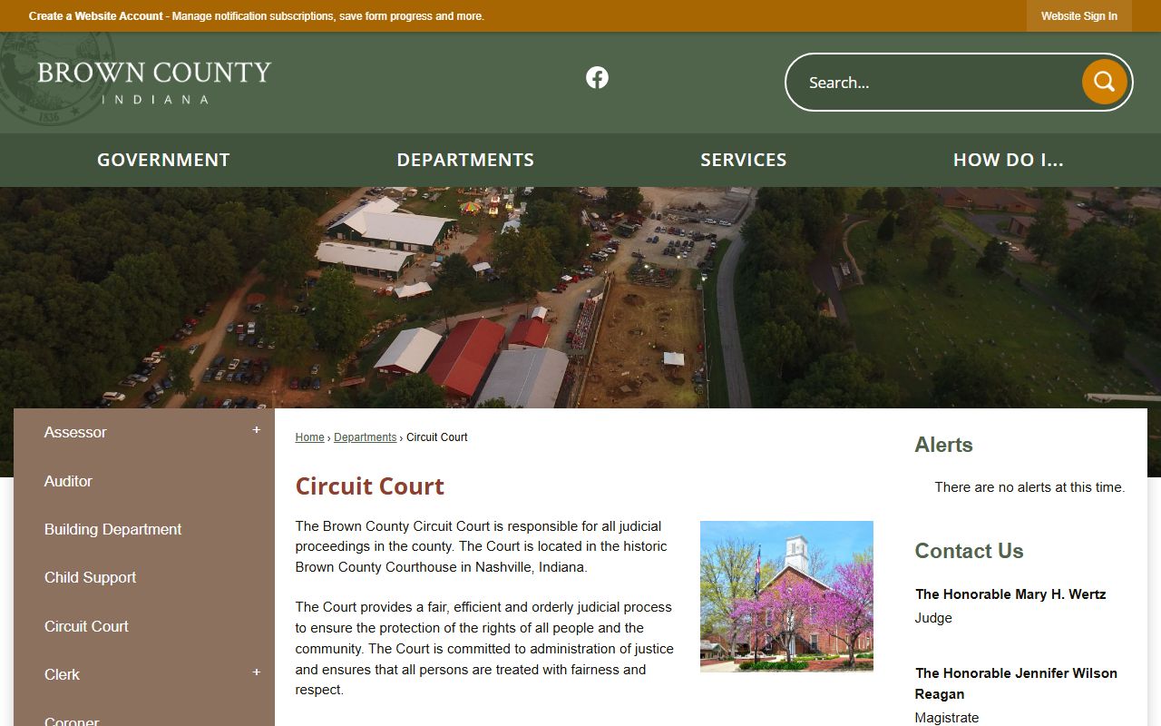 Brown County Circuit Court page for traffic ticket records