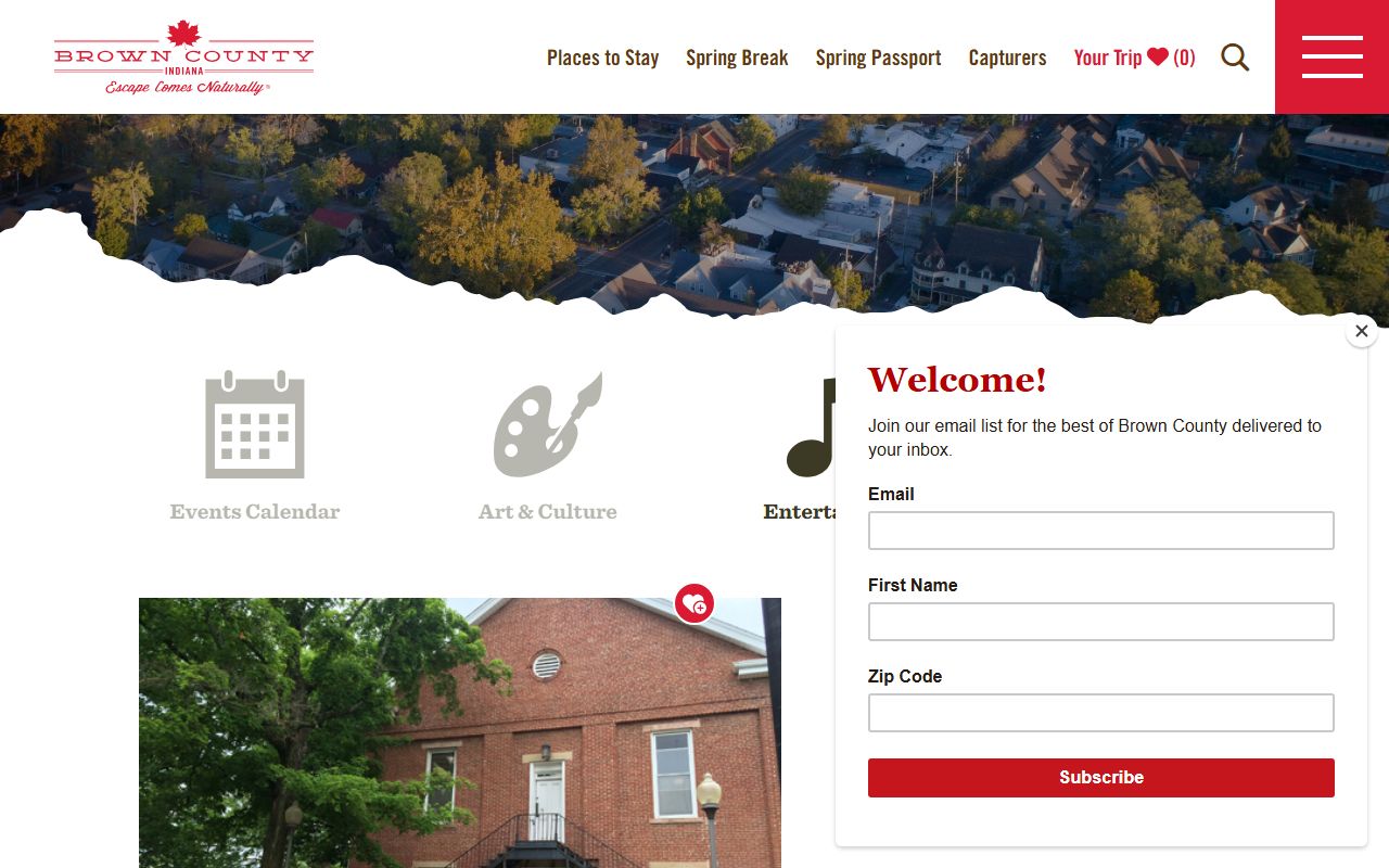 Brown County Indiana government page for traffic ticket records information