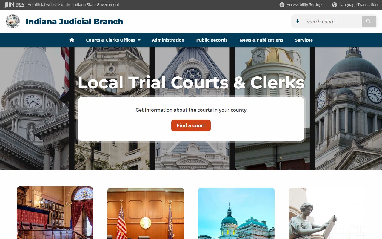 Crawford County Indiana page for traffic ticket record information