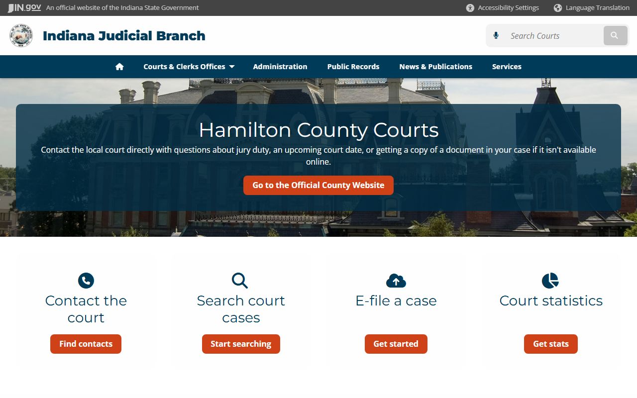 Hamilton County traffic ticket records information page