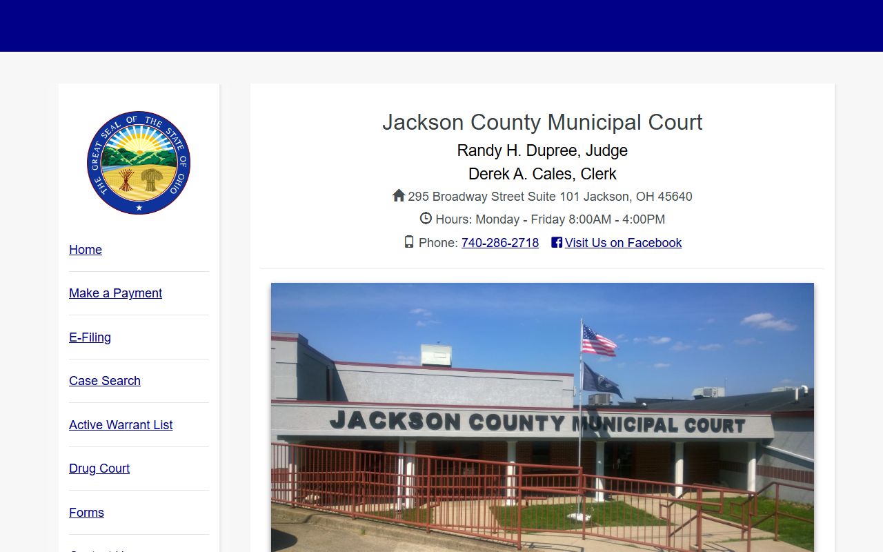Jackson County Municipal Court website for traffic ticket records