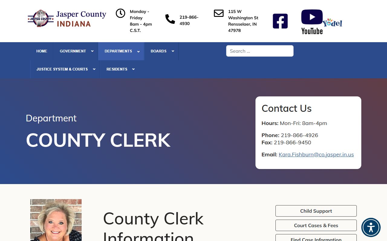 Jasper County court and clerk information for traffic ticket records