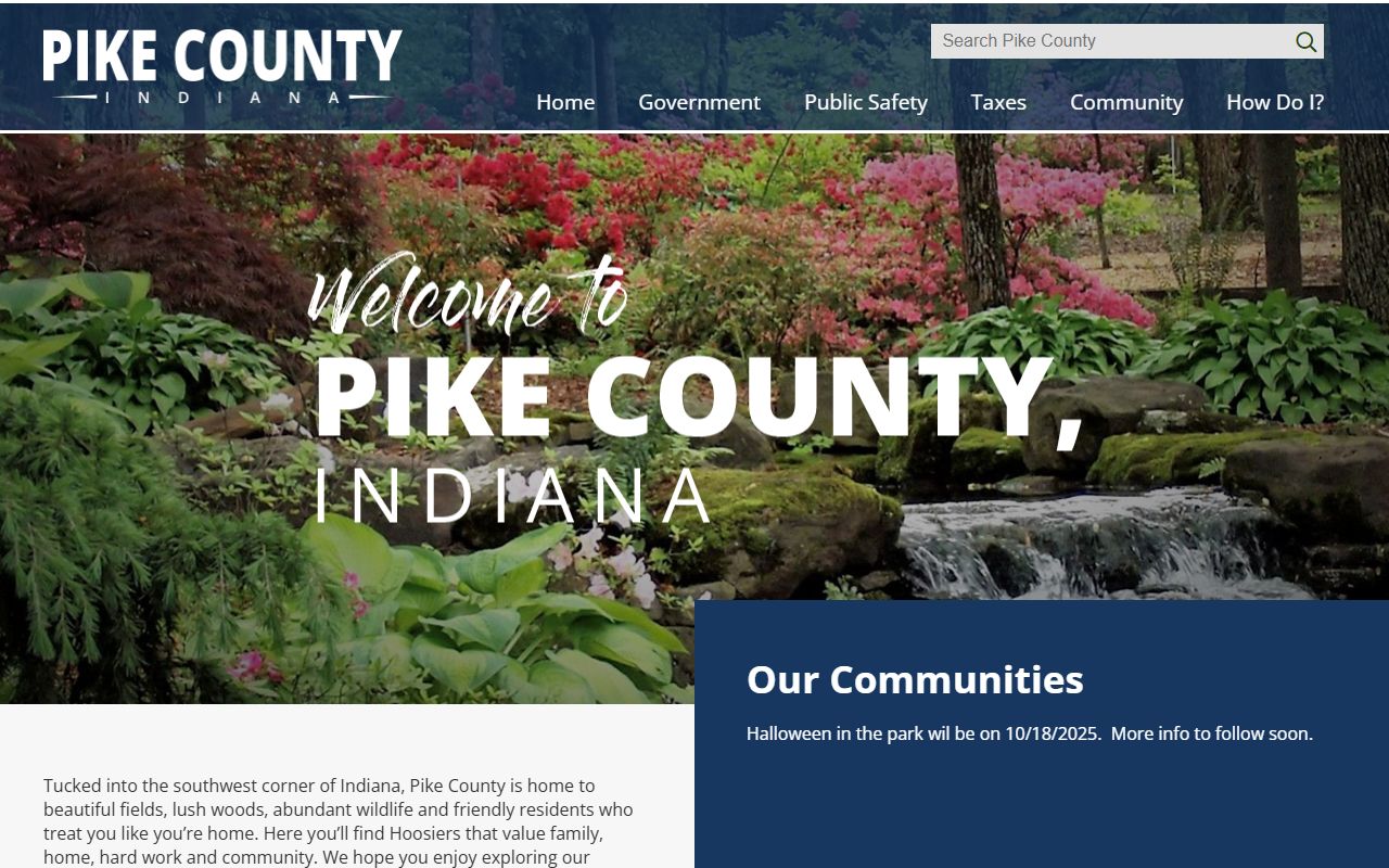 Pike County Indiana official government website