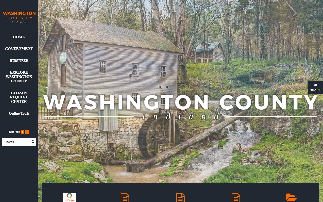 Washington County Indiana official government website homepage